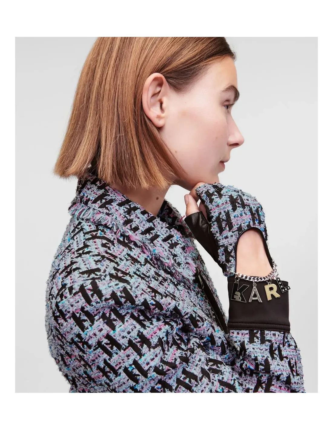 Karl Lagerfeld Monogram-Pattern Gloves