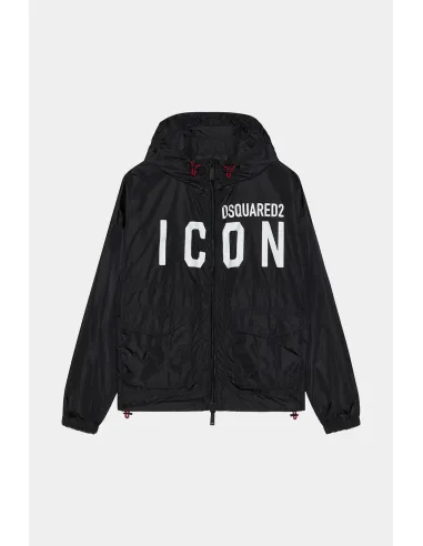 DSQUARED2 BE ICON CARGO WINDBREAKER S74AM0038 - Color: Black ...