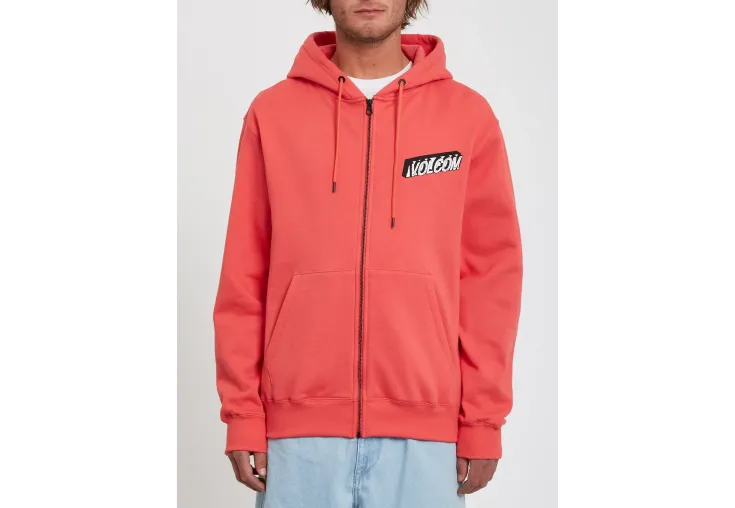 VOLCOM EXTENDS ZIP FLEECE HOODIE - CAYENNE