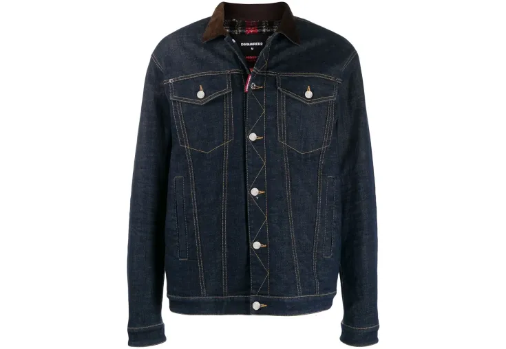 Dsquared ΜΠΟΥΦΑΝ denim with ribbed collar S74AM09630