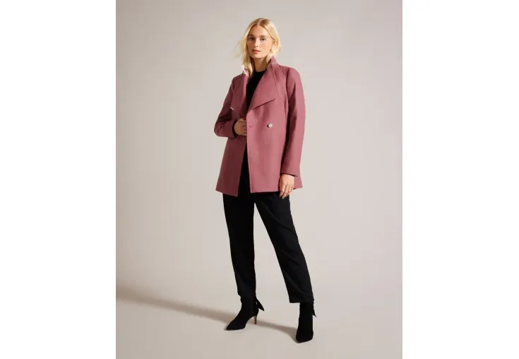 TED BAKER WOOL WRAP SHORT COAT 249308