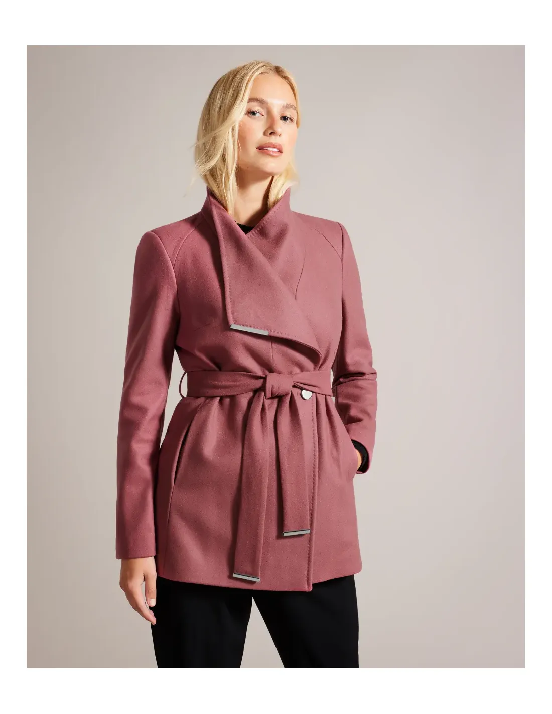 Ted baker pink 2025 coat sale