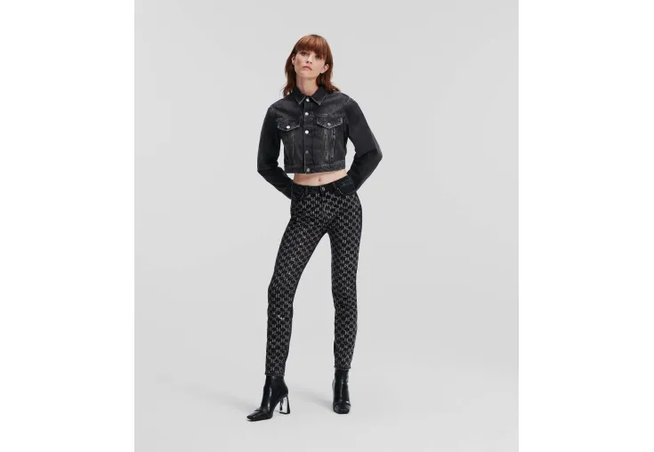 KARL LAGERFELD EMBELLISHED GF JEANS  236W1102