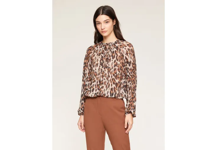 MOTIVI FLOWING ANIMAL PRINT BLOUSE 2604W100555N