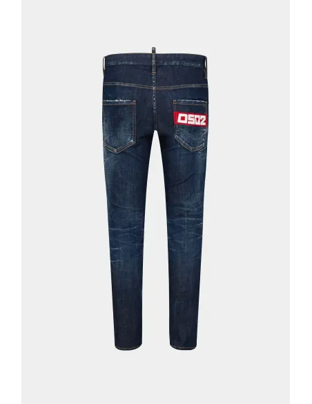 DSQUARED2 DARK CLEAN WASH SKATER JEANS S74LB1486 - Color: Blue