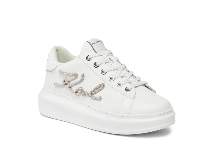 KARL LAGERFELD KAPRI SIGNIA RHINESTONE SNEAKERS KL62510G