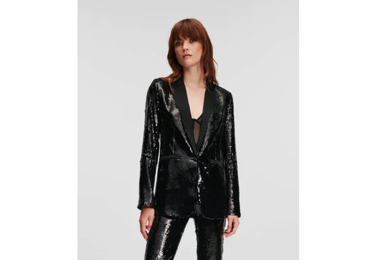 KARL LAGERFELD SEQUIN BLAZER 240W1405