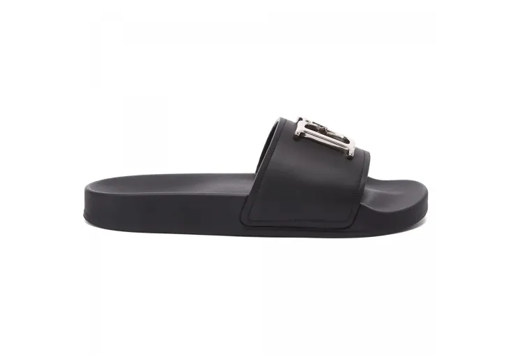 DSQUARED2 BLACK SLIDES WITH LOGO SLW0020