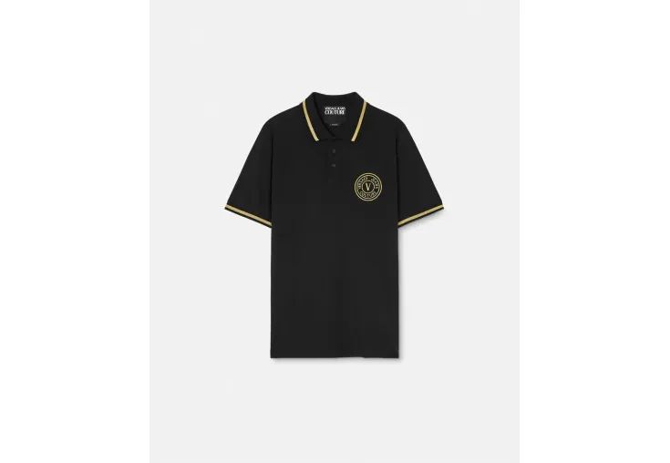 VERSACE JEANS COUTURE V-EMBLEM POLO SHIRT 76GAGT02