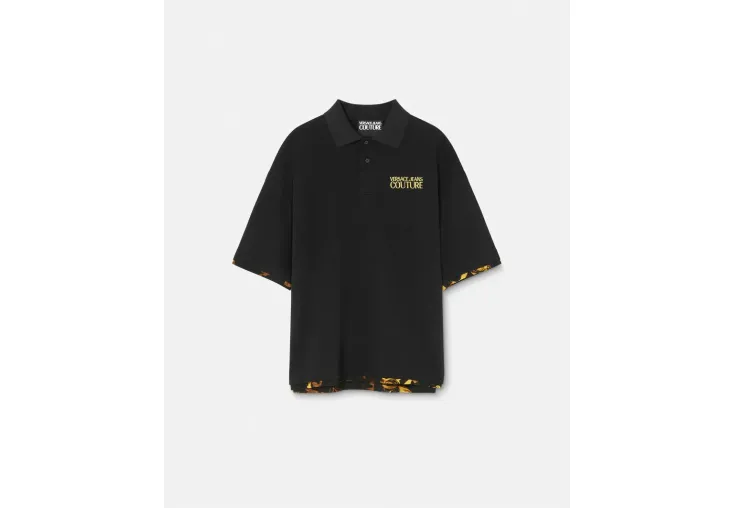 VERSACE JEANS COUTURE ΑΝΔΡΙΚΟ ΚΟΝΤΟΜΑΝΙΚΟ ΠΟΥΚΑΜΙΣΟ POLO 76GAG625