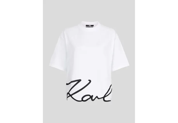 KARL LAGERFELD T-SHIRT KARL SIGNATURE HEM 226W1703