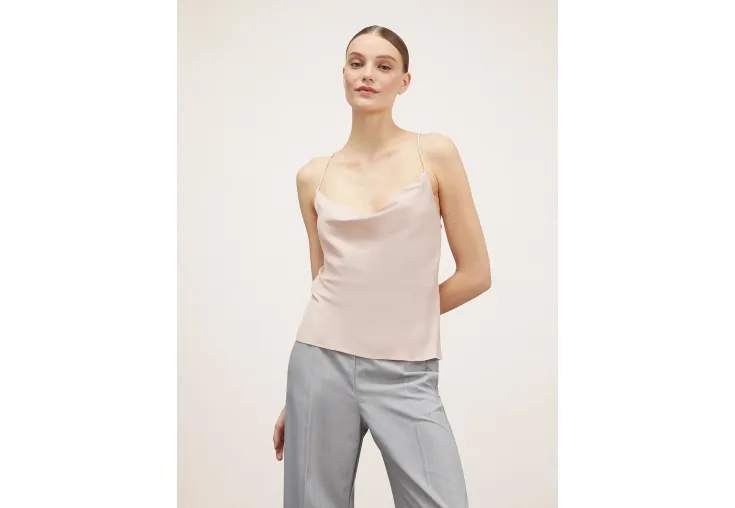 MOTIVI ΓΥΝΑΙΚΕΙΟ ΤΟΠ DRAPED SATIN TOP D157W000139N