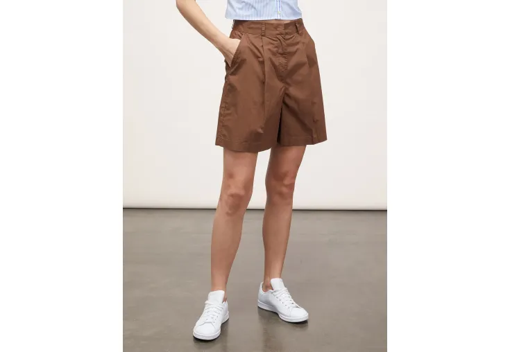 MOTIVI POPLIN BERMUDA SHORTS WITH PLEATS P234Q003174N