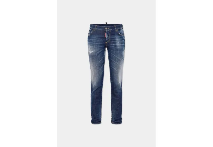 DSQUARED2 DARK DESERT WASH MEDIUM WAIST JENNIFER JEANS S75LB0965