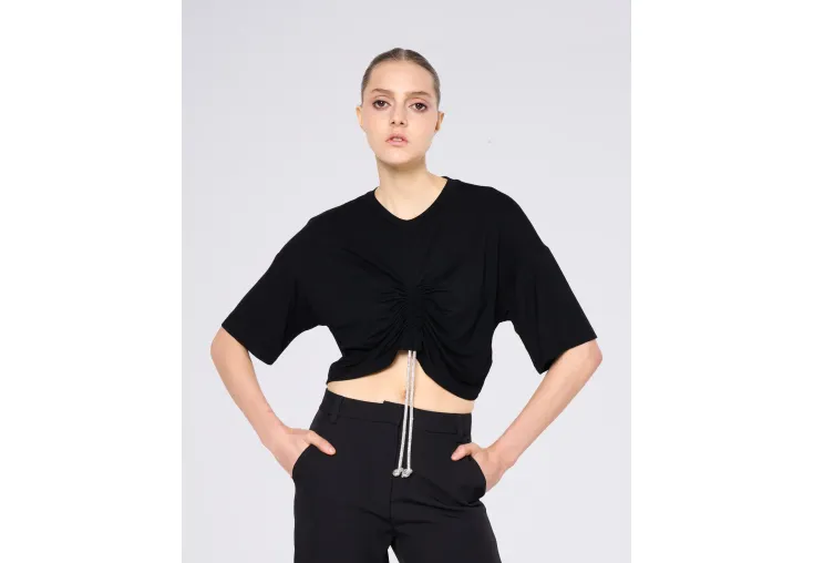 SILVIAN HEACH CROPPED T-SHIRT GPA24339TS