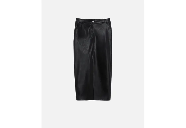 PINKO LEATHER-EFFECT MIDI SKIRT GINOCCHIERA 1041457105