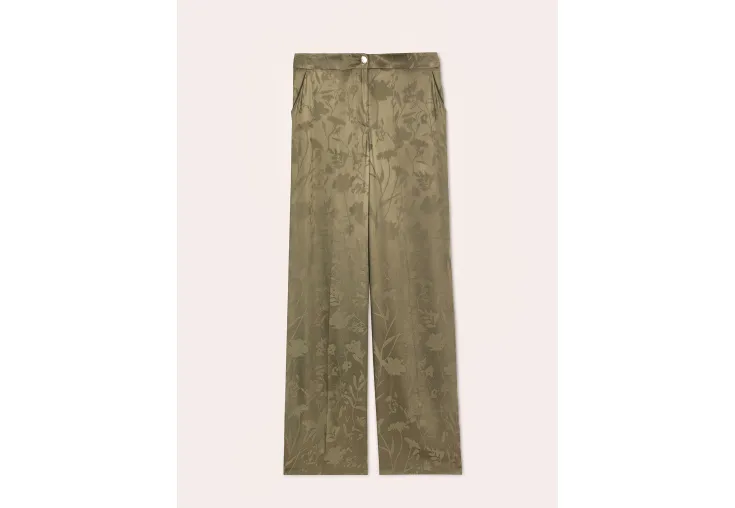 MOTIVI JACQUARD SATIN PALAZZO TROUSERS P180Q003694N