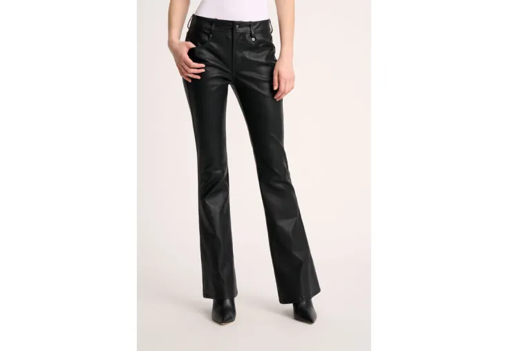 LUISA SPAGNOLI FLARED LEATHER PANTS ORIGINARIO