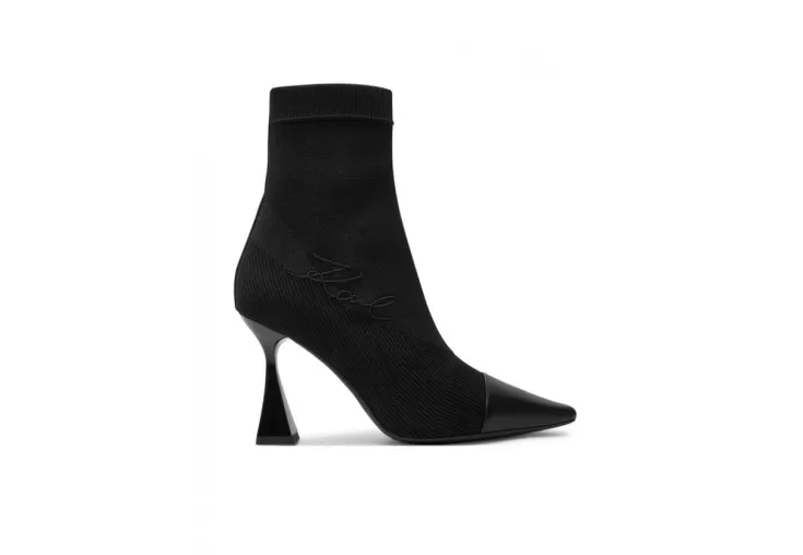 KARL LAGERFELD DEBUT EMBRO KNIT ANKLE BOOT KL32064