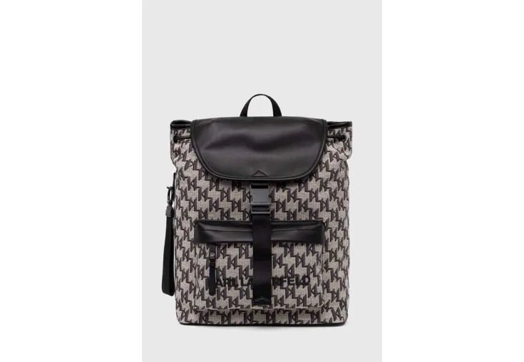 KARL LAGERFELD K/MONOGRAM JACQUARD FLAP BAG 245W3196