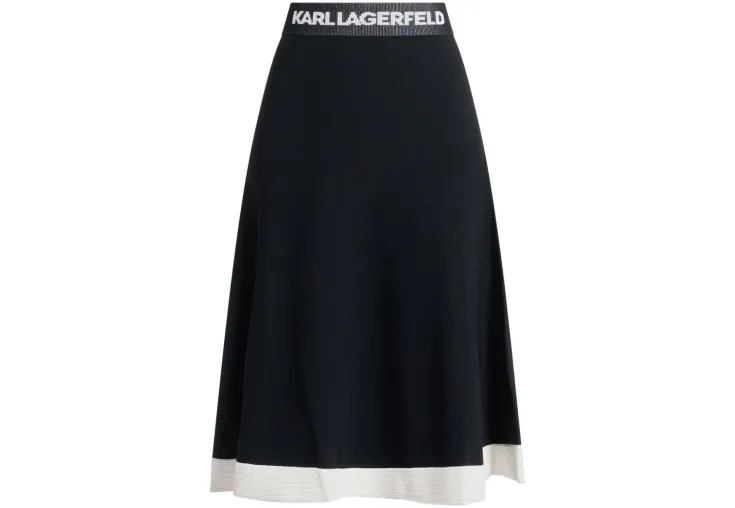 KARL LAGERFELD FLARED KNIT SKIRT 245W1230