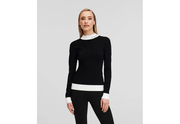 KARL LAGERFELD KARL LOGO TURTLENECK SWEATER 245W2000