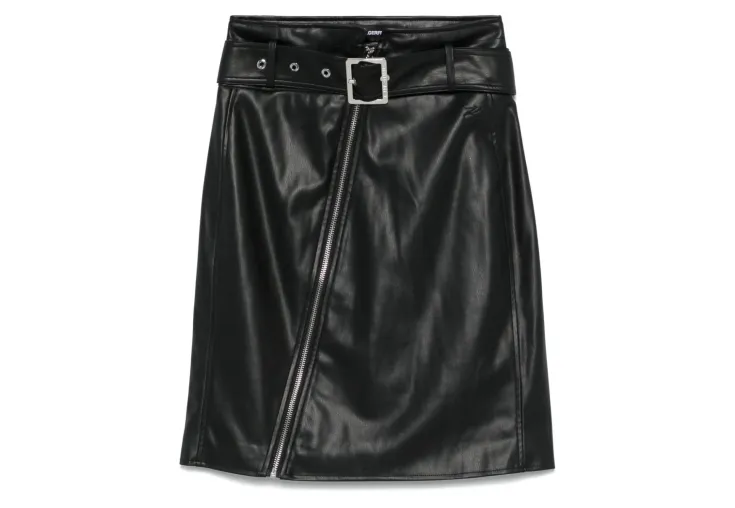 KARL LAGERFELD FAUX-LEATHER SKIRT 245W1200