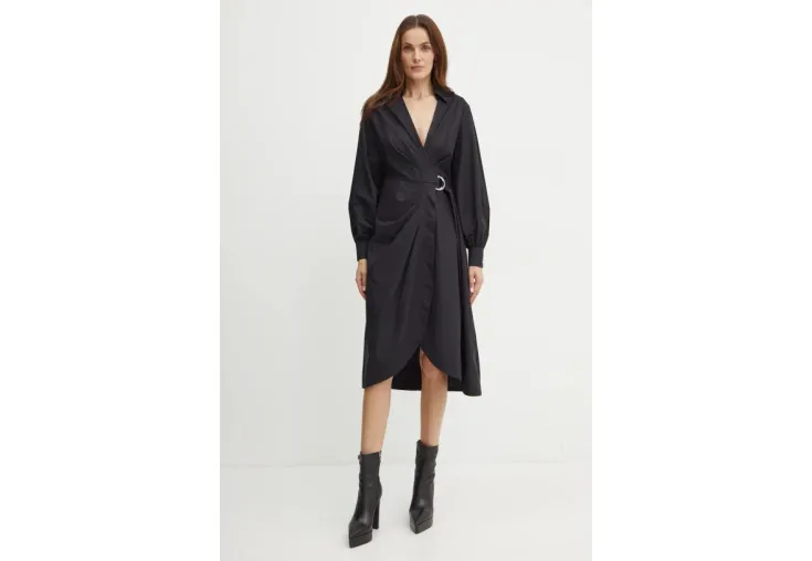 KARL LAGERFELD WRAP SHIRT DRESS 246W1302