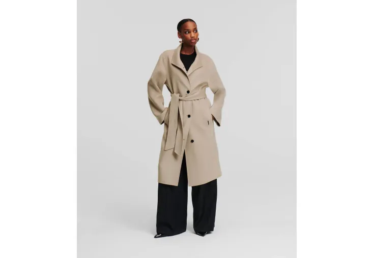 KARL LAGERFELD SOFT DOUBLE-FACE WOOL COAT 245W1501