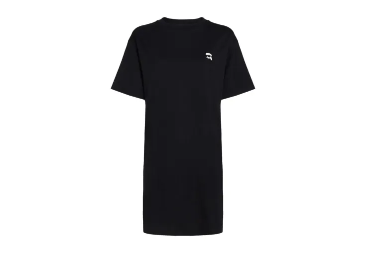 KARL LAGERFELD IKONIK 2.0 PATCH T-SHIRT DRESS 245W1352