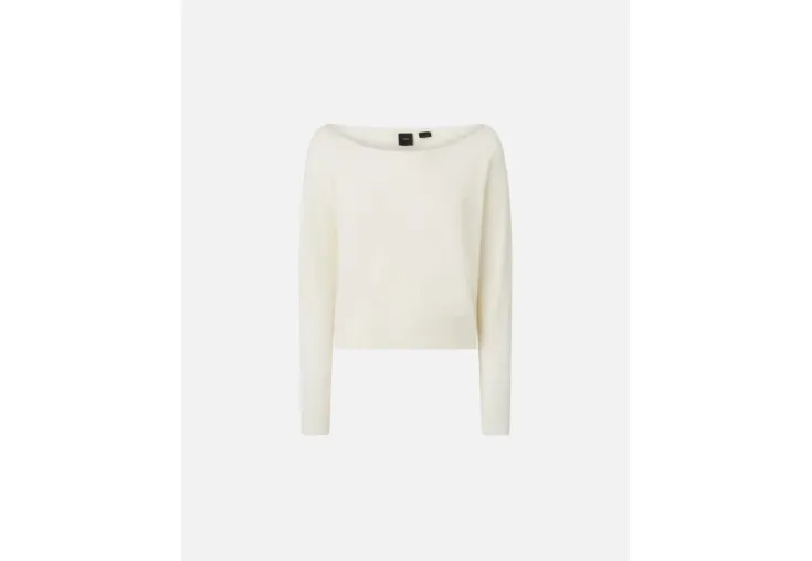 PINKO ΠΛΕΚΤΟ ΠΟΥΛΟΒΕΡ CASHMERE BLEND SWEATER WITH EMBROIDERED LOGO 103979A22C