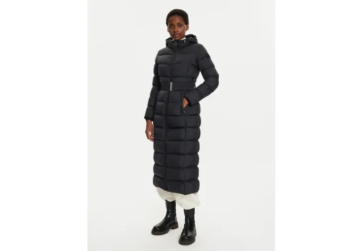 COLMAR MATTE-FABRIC MAXI-DOWN JACKET WITH BELT 2205 2XX