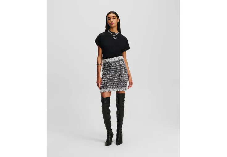 KARL LAGERFELD BOUCLÉ PENCIL SKIRT 246W1206