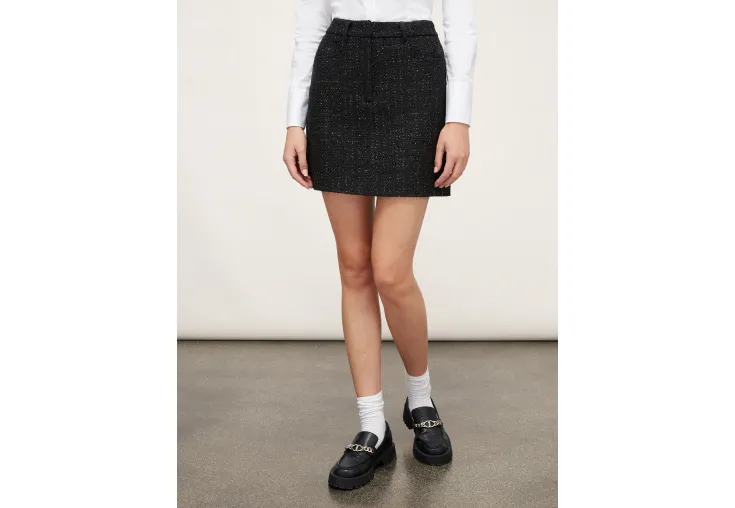 MOTIVI SHORT LUREX BLEND TWEED SKIRT 1155Q000957N