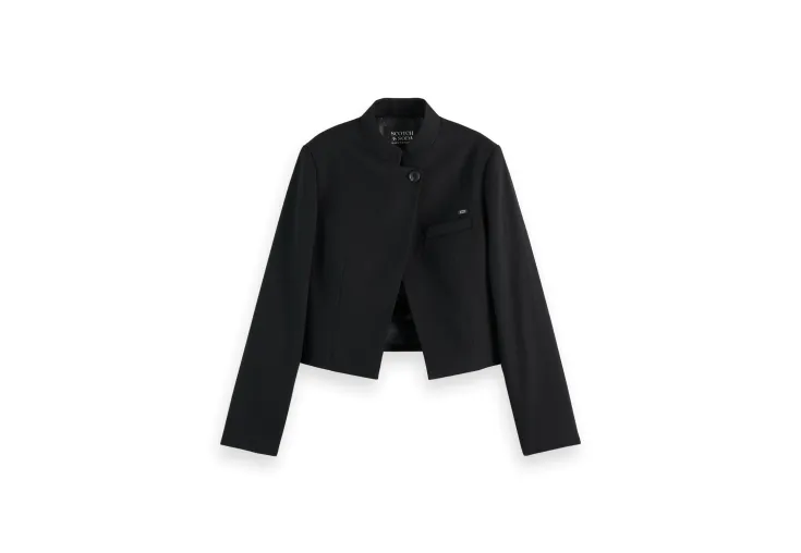 SCOTCH&SODA CROPPED TAILORED GABARDINE BLAZER 177610