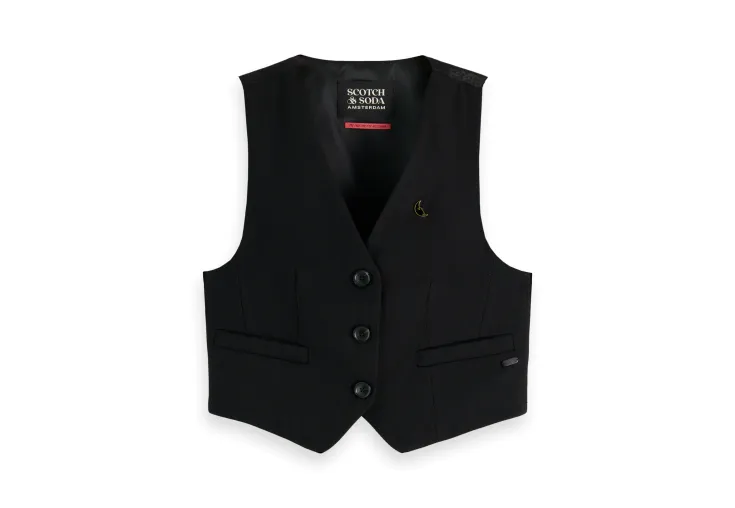 SCOTCH&SODA GABARDINE WAISTCOAT 177616