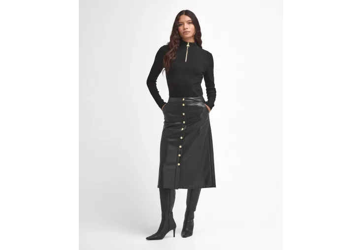 BARBOUR MIDI ΦΟΥΣΤΑ ARIA FAUX-LEATHER LSK0108