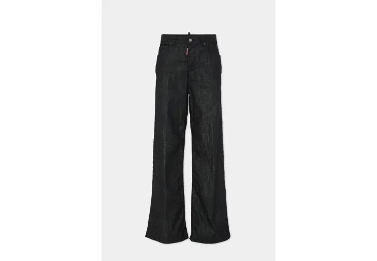 DSQUARED2 BLACK RINCE WASH TRAVELLER JEANS S75LB0987