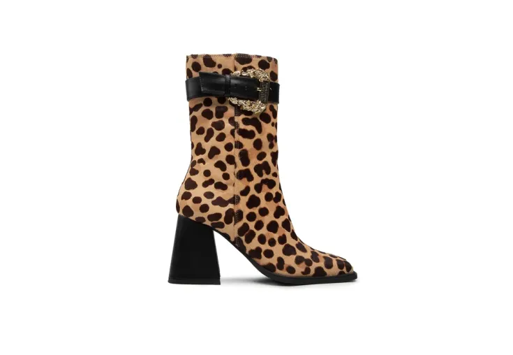 VERSACE JEANS COUTURE ANIMAL PRINT BOOTS 73VA3S01