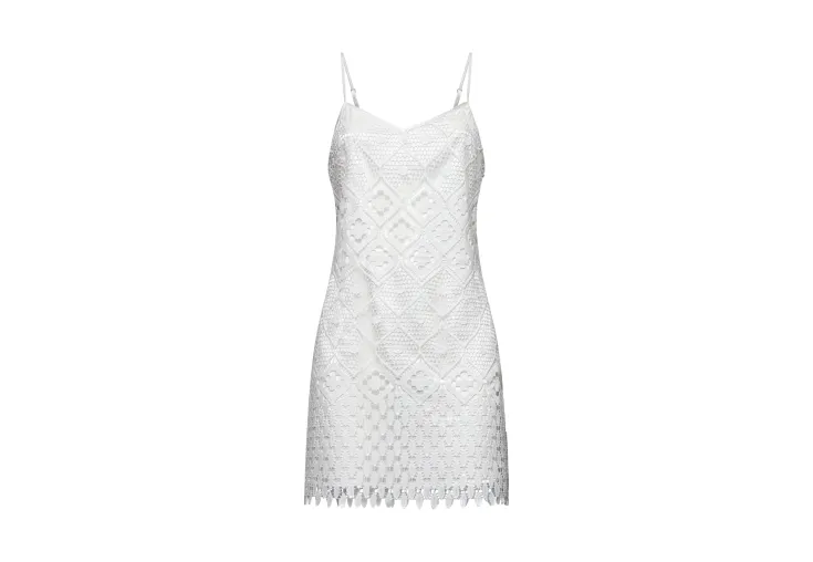 SILVIAN HEACH MINI DRESS IN CARVED LACE CVP25013VE