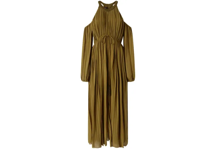 PINKO PLEATED MIDI DRESS ALLENATORE 104848 A2GY