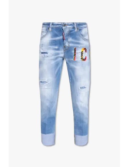 DSQUARED2 COOL GIRL CROPPED JEAN S80LA0044 - Color: Blue - Imatio.gr