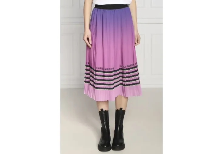 KARL LAGERFELD ΦΟΥΣΤΑ STRIPED PLEAT SKIRT 230W1201